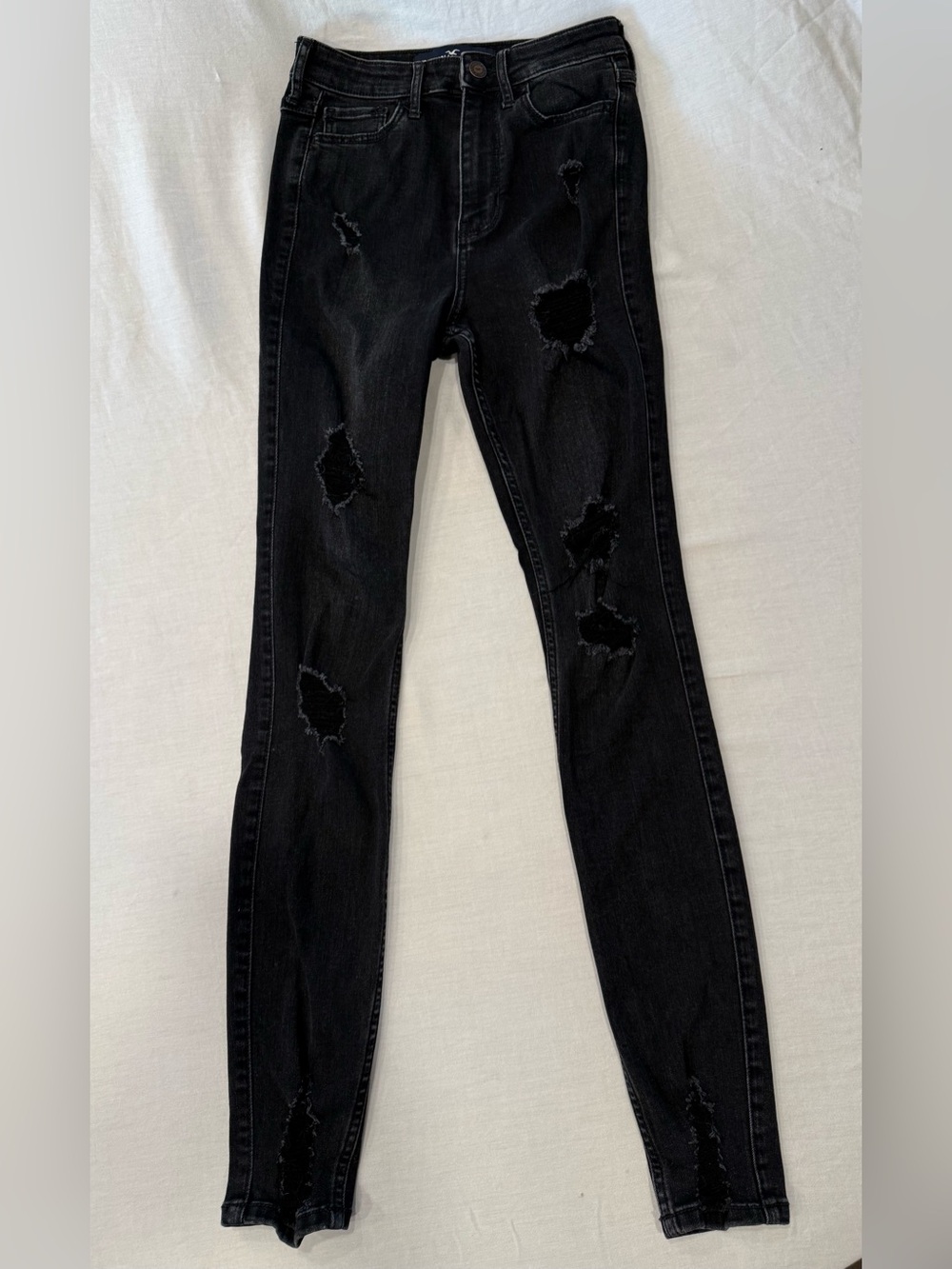 Hollister Ultra High Rise Super Skinny Black Jeans 1R W25 L30